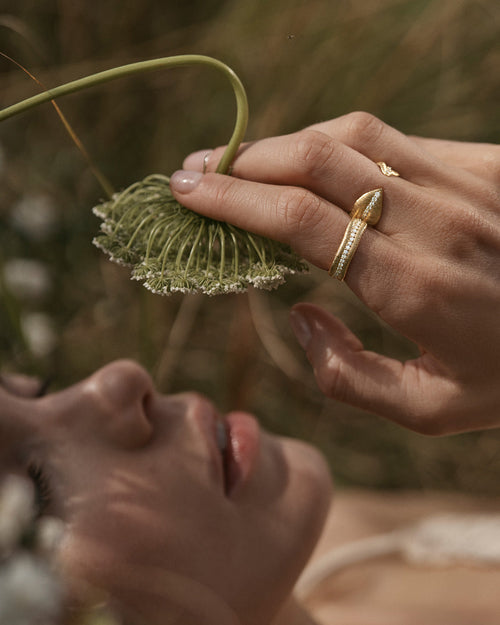 Yellow Gold Vermeil Begin Again Band Ring