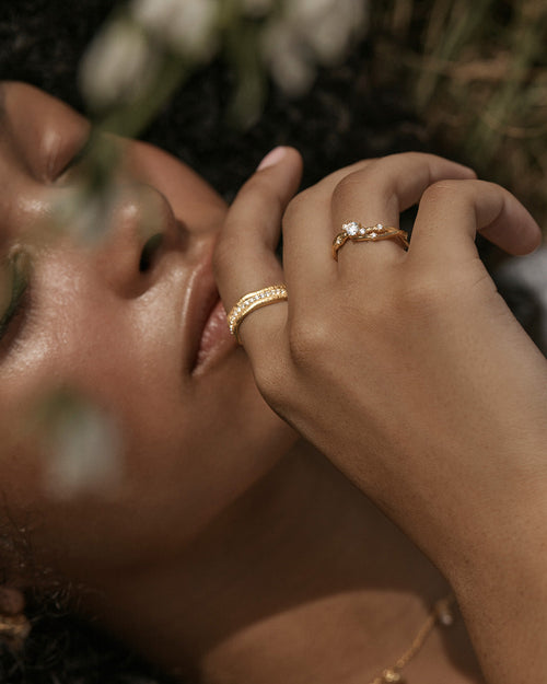 Yellow Gold Vermeil Begin Again Band Ring