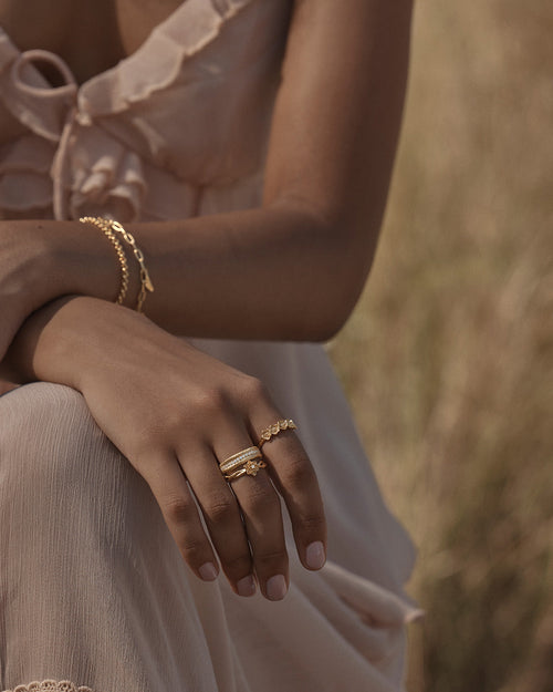 Yellow Gold Vermeil Begin Again Band Ring