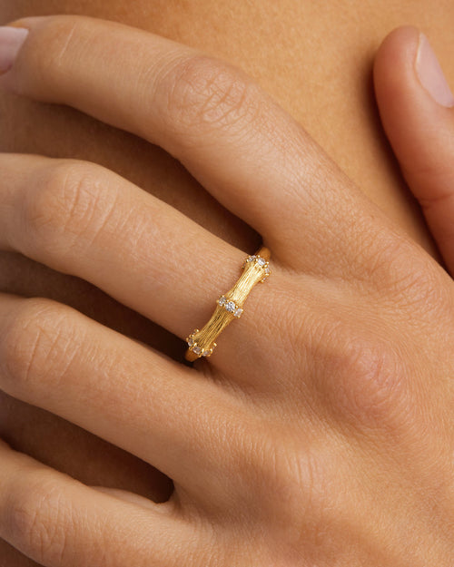Yellow Gold Vermeil Intertwined Ring