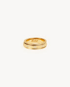 Yellow Gold Vermeil Breathe Spinning Meditation Ring