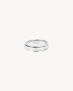 White Gold Vermeil Breathe Spinning Meditation Ring