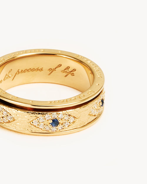 Yellow Gold Vermeil Trust Spinning Meditation Ring