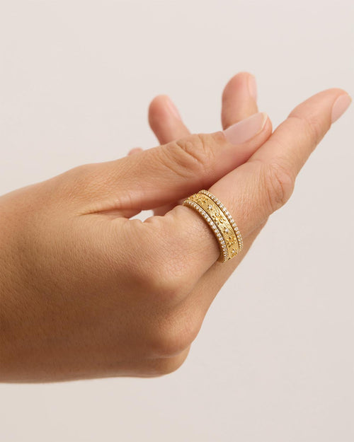 Yellow Gold Vermeil I Am Enough Spinning Meditation Ring