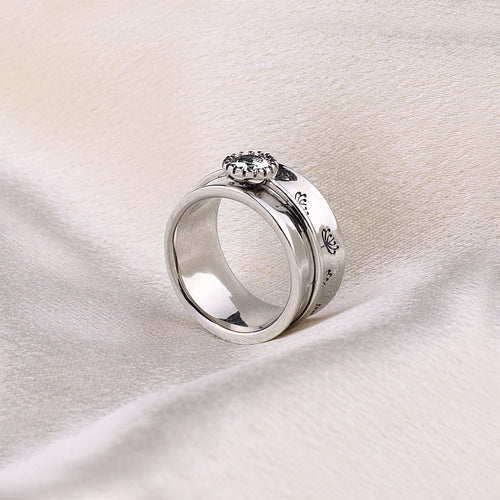 Dandelion Birthstone Spinning Fidget Ring