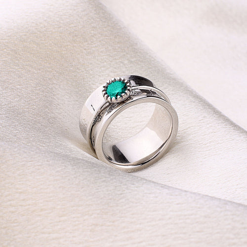 Dandelion Birthstone Spinning Fidget Ring