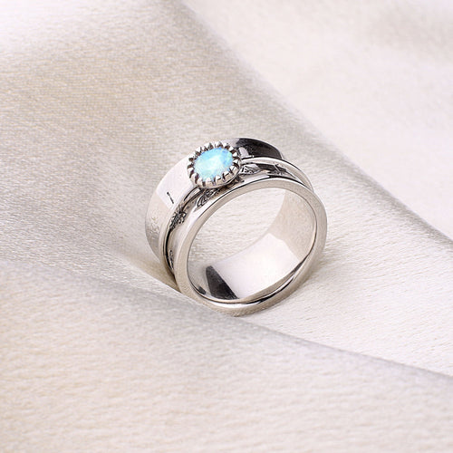 Dandelion Birthstone Spinning Fidget Ring