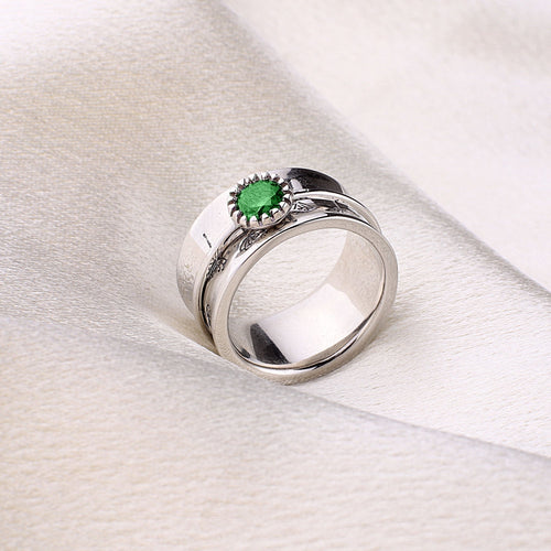 Dandelion Birthstone Spinning Fidget Ring