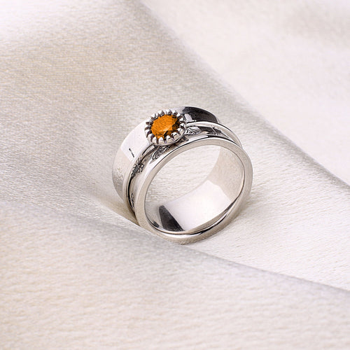 Dandelion Birthstone Spinning Fidget Ring