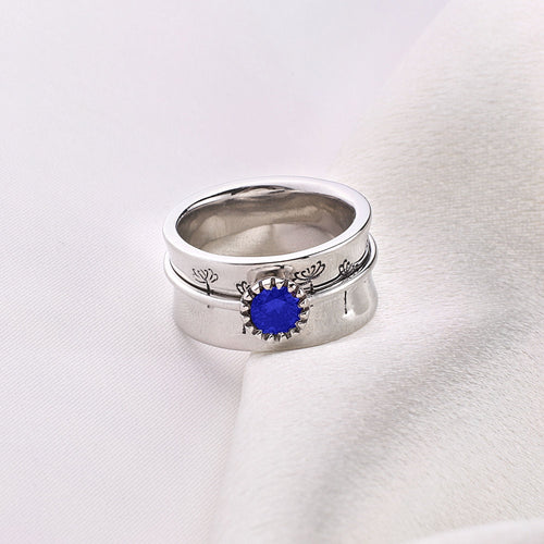 Dandelion Birthstone Spinning Fidget Ring