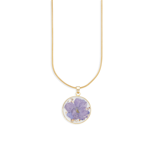 Pressed Birth Flower Necklace