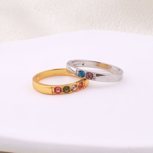 Stackable Birthstones Band Ring