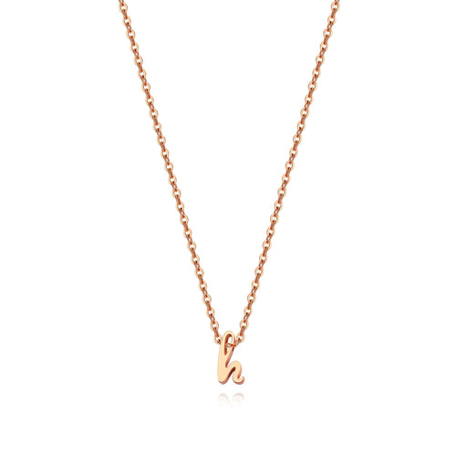 Tiny Script Initial Necklace