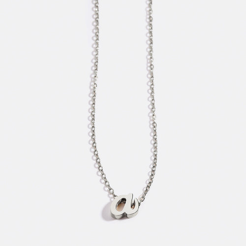 Tiny Script Initial Necklace