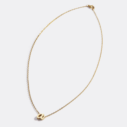 Tiny Script Initial Necklace
