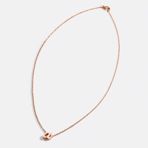 Tiny Script Initial Necklace