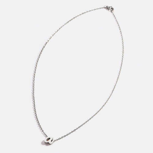 Tiny Script Initial Necklace