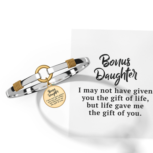 Bonus Daughter - Two-Tone Custom Charm Bracelet