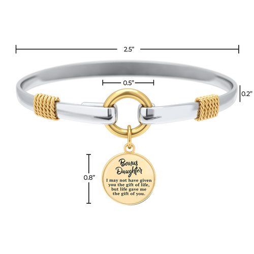 Bonus Daughter - Two-Tone Custom Charm Bracelet