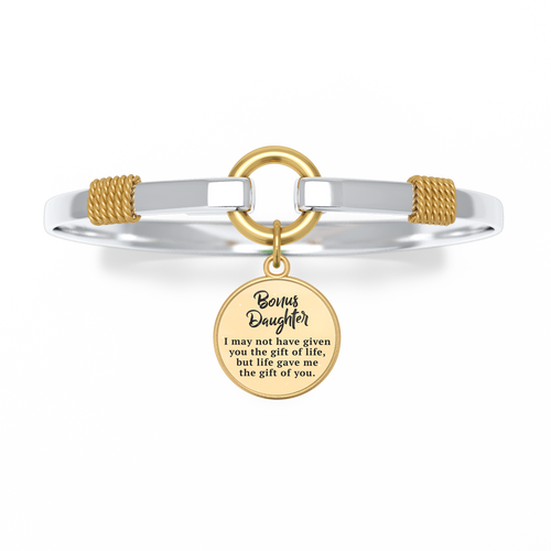 Bonus Daughter - Two-Tone Custom Charm Bracelet