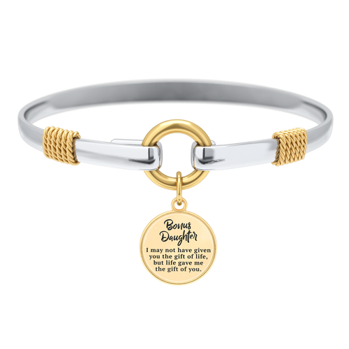 Bonus Daughter - Two-Tone Custom Charm Bracelet