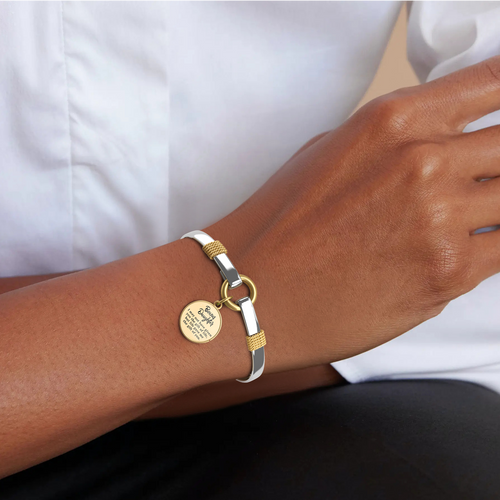 Bonus Daughter - Two-Tone Custom Charm Bracelet