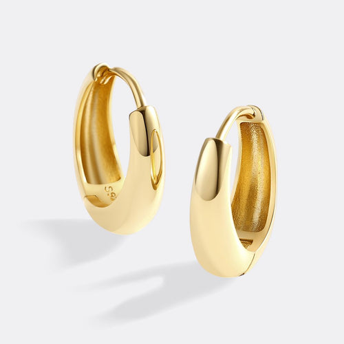 Teardrop Huggie Hoop Earrings