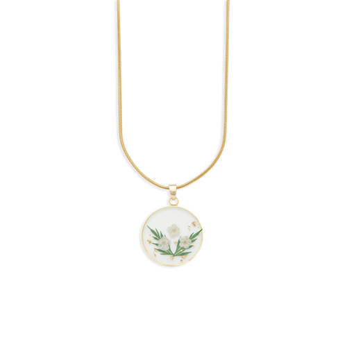Pressed Birth Flower Necklace