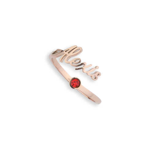 Custom Name Birthstone Ring