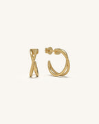 Braided Brilliance Hoops