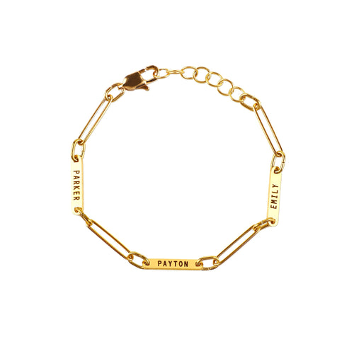 Personalized Paperclip Name Bracelet