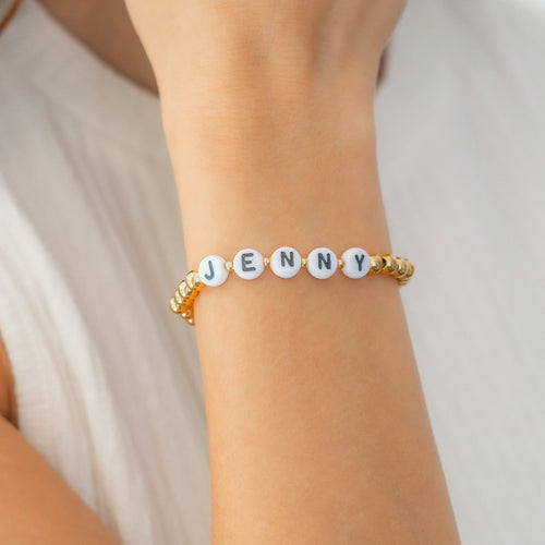 Custom Beaded Name Bracelet