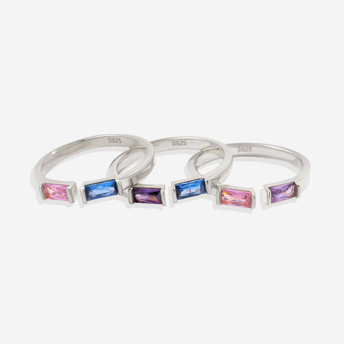 Adjustable Double Birthstone Ring