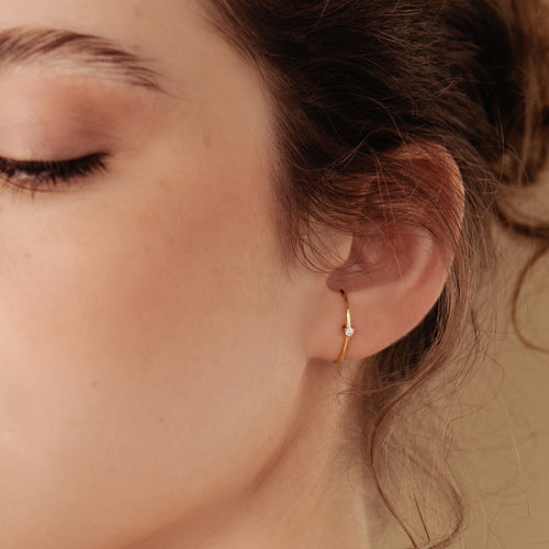Arc Diamond Stud Earrings