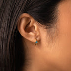 Athena Birthstone Huggie Earrings