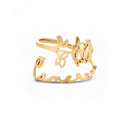 Birth Flower Name Ring