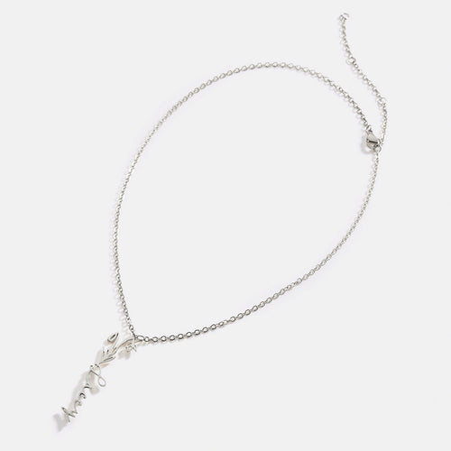 Birth Flower Name Necklace