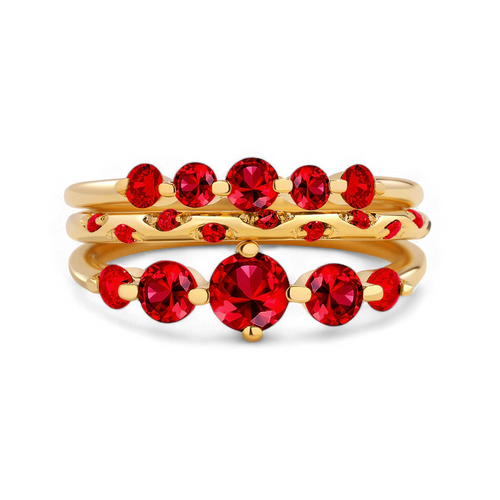 Birthstone Stacking Ring Set