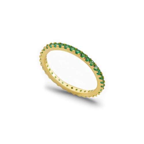 May Birthstone Eternity Stacking Ring