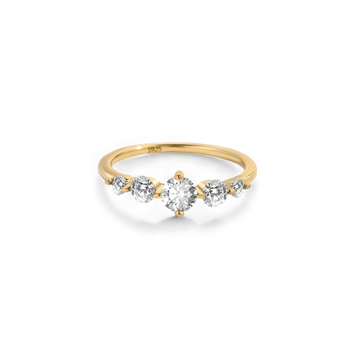 Five Stone Statement Birthstone Ring