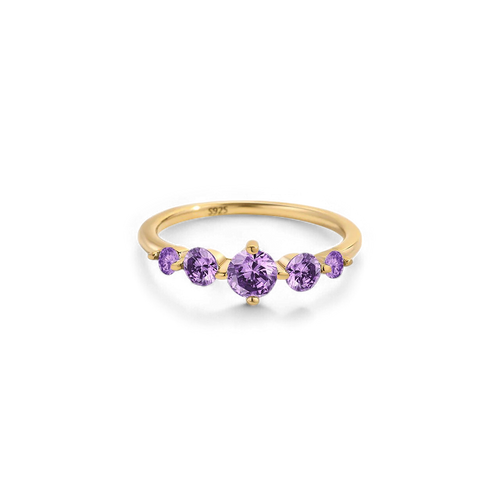 Five Stone Statement Birthstone Ring