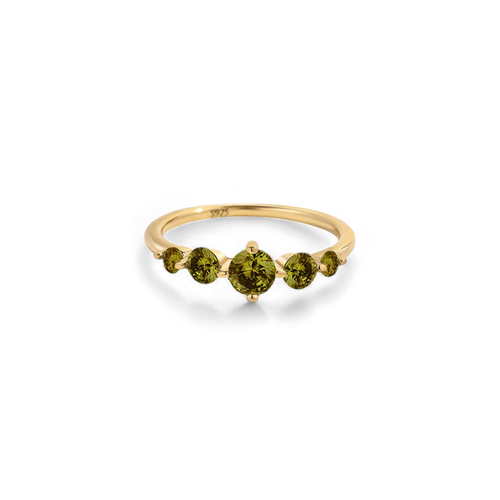 Five Stone Statement Birthstone Ring