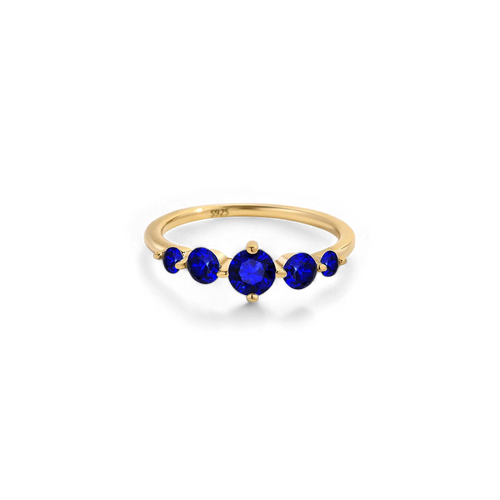 Five Stone Statement Birthstone Ring