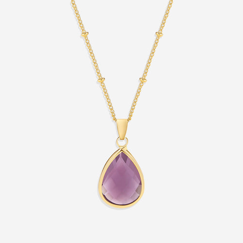 Birthstone Drop Pendant Necklace