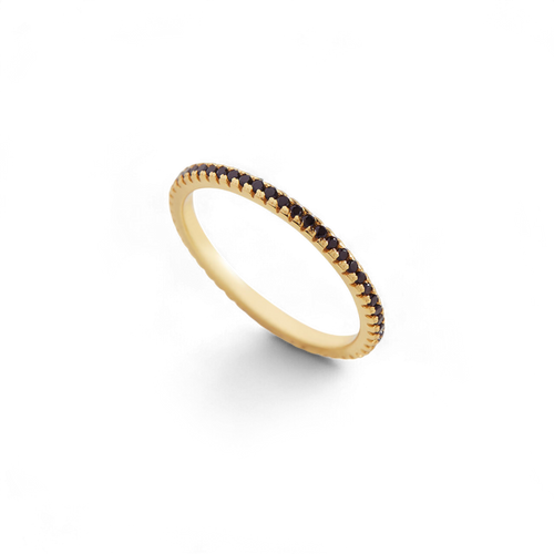 Black Diamond Eternity Stacking Ring
