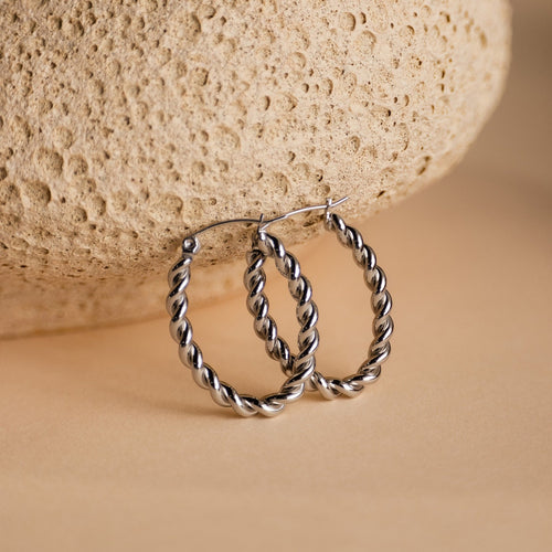 Bold Twisted Hoop Earrings