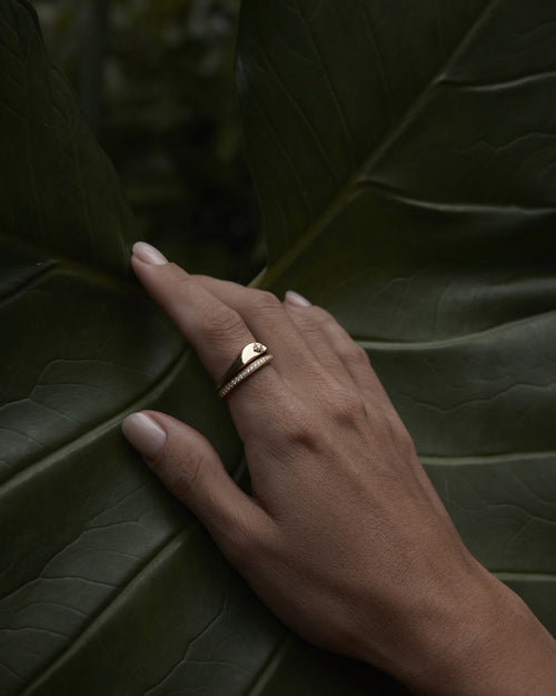 Yellow Gold Vermeil With Love Ring
