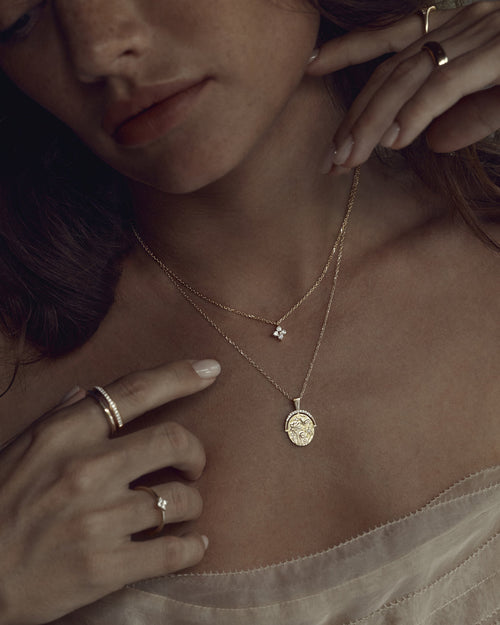 Yellow Gold Vermeil Crystal Bloom Necklace
