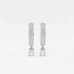 Radiant Lab Grown Diamond Huggie Hoop Earrings