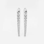 Round Lab Grown Diamond Graduated Inside Out Hoop Earrings